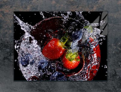 TMK ArtDeko - Snijplank - Glas - 70x52 cm - Truskawki