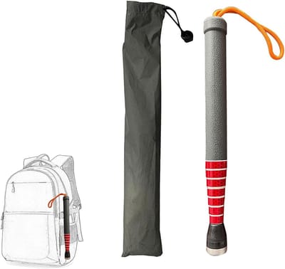 Wandelstokken - Telescopische stok - Mobiliteit ondersteunen - Reflecterende rolkop - 118cm - Zwart