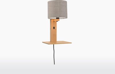 GOOD&MOJO Wandlamp Andes - Bamboe/Taupe - 19x24x36cm - Binnen Scandinavisch,Bohemian