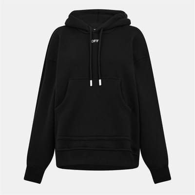 Dames Off White Off Stampullover Hoody in Zwart/Wit