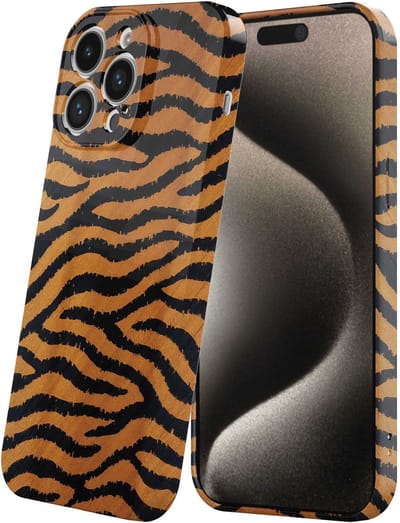 Smartphonica Telefoonhoesje Geschikt voor iPhone 15 Pro Max met Tijger en Panter Opdruk - Flexibel Softcase TPU - Backcover Case Tiger and Lion Design geschikt voor iPhone 15 Pro Max