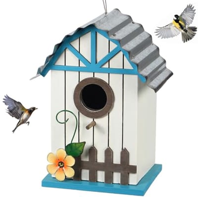 Houten Vogelhuisje als Nestkast voor Wilde Vogels - Decoratief en Praktisch voor Buiten