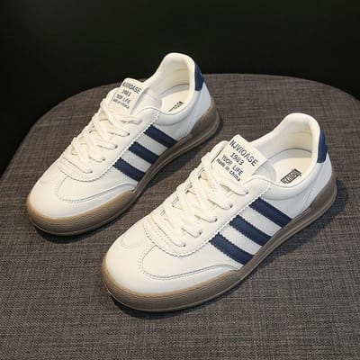 Chaussures d'entraînement rétro allemandes en cuir véritable pour femmes, nouvelles chaussures d'été fines et respirantes à semelle souple, baskets décontractées 39 gray