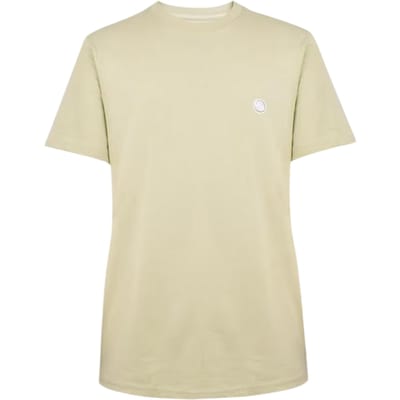 Pretty Green Heren-T-shirt met logo op de borst en ronde hals (Pastelgroen)