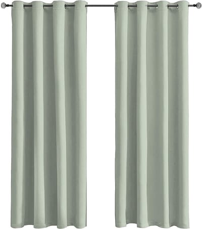 Dailygoods- Gordijnpanelen Ondoorzichtig - Verduisteringsgordijn - Privacy - 120 x 120 cm - Saliegroen - Geluiddempende Eigenschappen