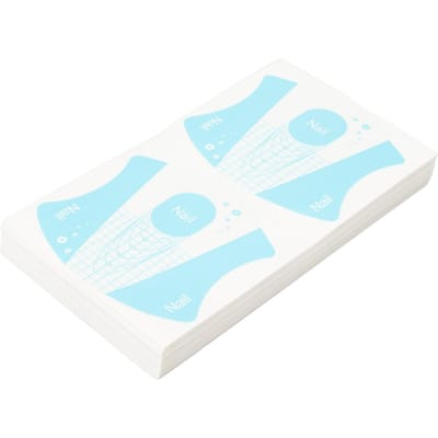 100 stuks Herbruikbare Nail Art Gidsvorm Zelfklevende Nail Art Extensie Sticker voor Nagel Salon white