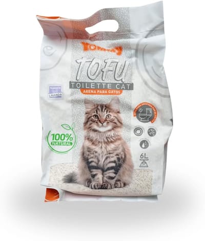 Kattenbakvulling Tofu - Geurkorrels Plantaardig - Kattenbak Hygiëne - Sterk Klontvormend - 6 Liter Inhoud