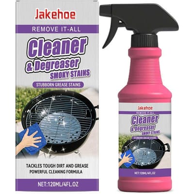 Heavy Duty Grill Ontvetter Spray Snelwerkende Keuken Olievlek Verwijderaar 120ml Krachtige Schuimreiniger Voor Ovenkap Fornuis BBQ Grill 1 PC black