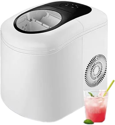IJsmaker - Ijsblokjesmachine - Snelle Ijsproductie - Volautomatisch - 365x232x340mm - Zilver