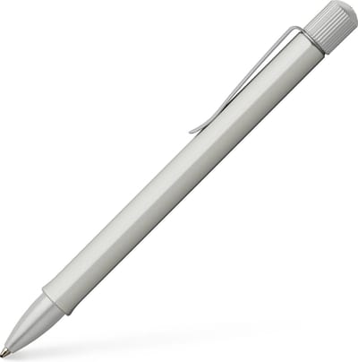 Faber-Castell balpen - Hexo twist - mat zilver - FC-140594