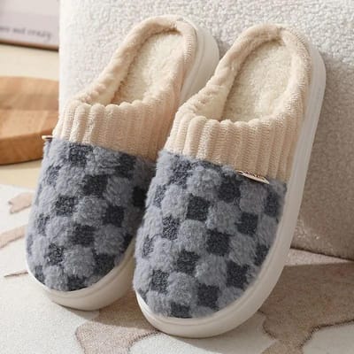 Chaussons en coton pour femmes, chauds, antidérapants, résistants à l'usure, pour l'hiver 44-45