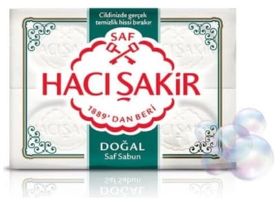 Haci Sakir Natuurlijke Pure Zeep 4x200 g – Authentieke Turkse Zeep voor Zachte & Gezonde Huidverzorging - Dogal Saf Sabun - Natural Pure Soap – Traditional Cleansing, Gentle & Healthy Skin Care
