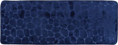 Tendance Badmat Pebble - Memory Foam - extra lang - donkerblauw - 45 x 120 cm - antislip - badkamer