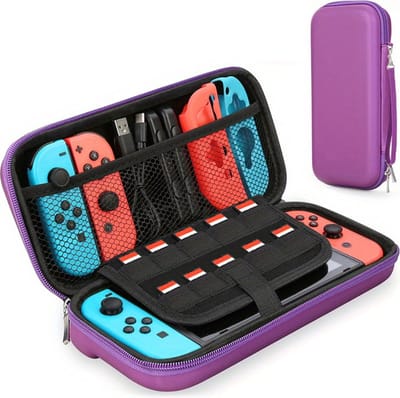 Bovista Case Geschikt Voor Nintendo Switch - Hoes - Beschermhoes - Waterafstotend - Accessoires - Paars