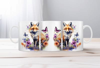 Auqarel koffiemok Vos 6