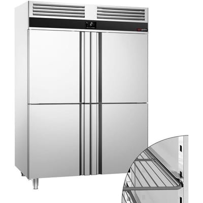 GGM Gastro Kühlschrank Edelstahl PREMIUM - GN 2/1 - 1400 Liter - mit 4 Halbtüren