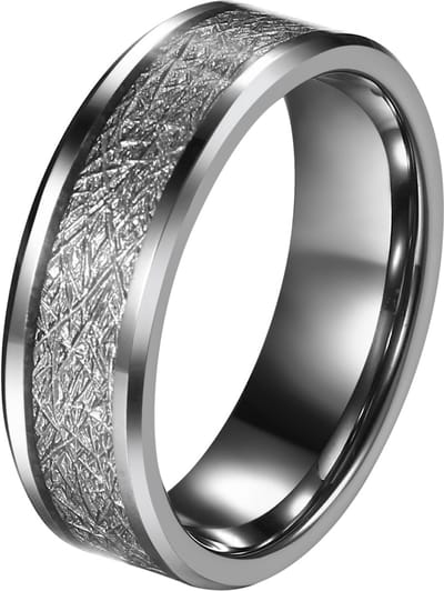 Ring voor heren, wolfraamcarbide, zilver-zwarte band, Keltisch kruis, draak, voor jubileum of huwelijk, maat 49 tot 76
