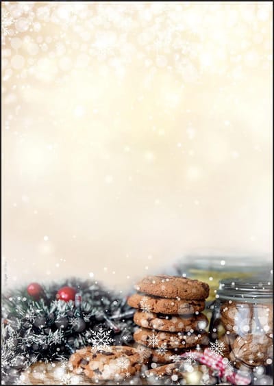 Geurend kerstmotief papier 'Winter Geur', A4-formaat.
