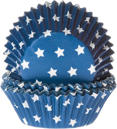 House of Marie Cupcake Vormpjes Ster Blauw pk/50