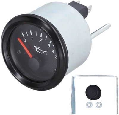 Oil Pressure Gauge 0-5bar 52 mm Aluminium Waterdicht voor Auto en Truck
