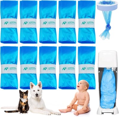 Navulzakken Luieremmer - Luierzakken - Hygiënisch Luiers Verwijderen - Universele Pasvorm - 10 Rollen - Blauw
