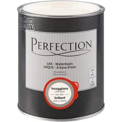 Perfection Houtlak Ultradekkend - Hoogglans - Crèmewit Ral 9001 - 750ml