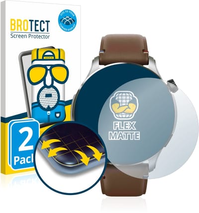 BROTECT - Screenprotector voor Huami Amazfit GTR 4 - Folie Beschermfolie matte volledig dekking 2 Stuks