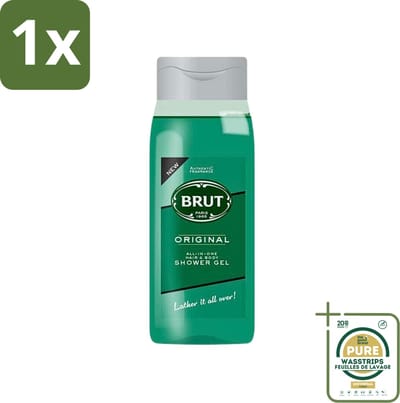 1 x Brut - Douchemiddel - All in One Haar en Body - Original - Verzorgend & Verfrissend - 500ml- Douchegel Haar En Lichaam - All In One Douchegel - Brut Original - Verzorgende Douchegel - Frisse Douchegel