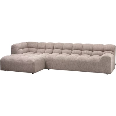 WOOOD Allure Chaise Longue Bank - Stof - Bruin Melange - 79x324x165