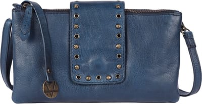 9,5 inch Boho Crossbody Slingtas van Echt Italiaans Leer met Studs – Stijlvol, Duurzaam & Perfect voor Dagelijks Gebruik voor Dames
