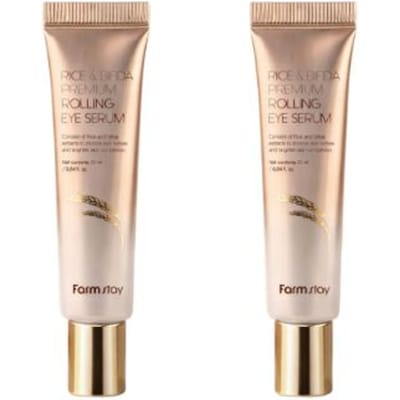 Farmstay Rijst & Bifida Premium Roll-on Oogserum Hydraterend Gladmakend 25ml x 2 STUKS