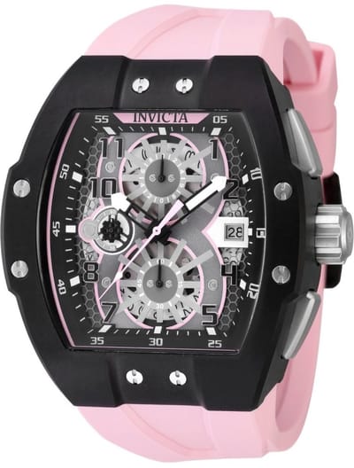 Invicta Racing 48336 Herenhorloge - Quartz Uurwerk - Roestvrij Staal met Zwarte Wijzerplaat - 47 mm