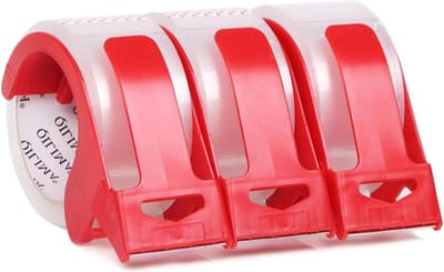 3 rollen doorzichtige verpakkingstape met dispenser - zware verpakkingstape voor verplaatsen dozen - verzending kantoor - 2 mm 2 inch x 60 meter