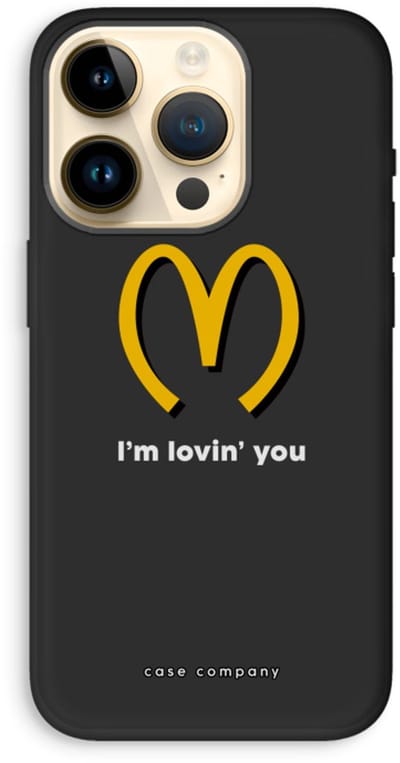 Case Company® - Hoesje geschikt voor iPhone 14 Pro hoesje - I'm lovin' you - Biologisch Afbreekbaar Telefoonhoesje - Bescherming alle Kanten en Schermrand