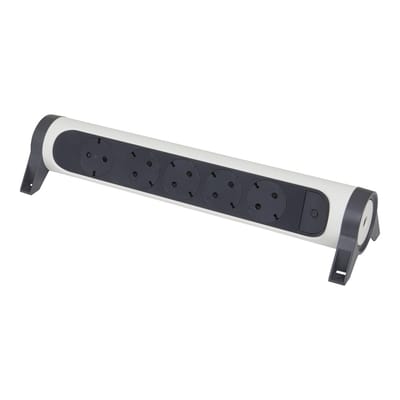 Legrand Premium 5x2P+A wandcontactdoos zonder snoer Zwart-Wit (Europese Stekkerdoos) - 694546 [5 stuks].