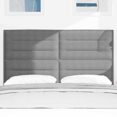 vidaXL - LED - Hoofdbord - met - hoofdeinde - Lichtgrijs - 144 - cm - Corduroy - stof