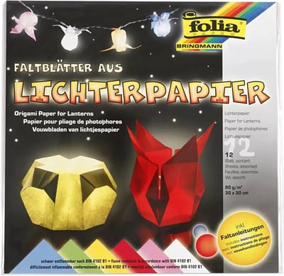 Creativ Company lantaarnpapier knutselpapier 30x30 cm multikleuren 12 vellen.