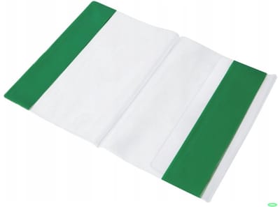Boekhoezen 298x490 mm - Transparant PVC met Kleurrand - 1 Stuk
