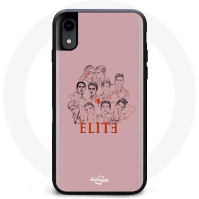 Hoesje voor Iphone XR Elite seizoen 5 posterkarakters Fanart-logo