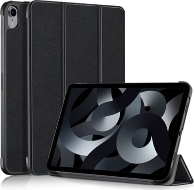 Peachy Trifold kunstleer hoes geschikt voor iPad 10e gen 10.9 inch 2022 - zwart