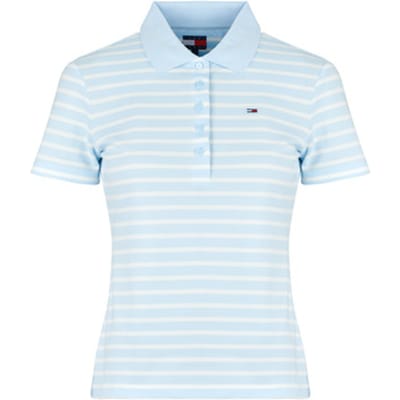 Tommy Hilfiger Slim Essential Kingly Blue/stripe Size: M | Polo Shirts Outlet | Dames | Blauw