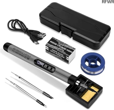 RFWR® Draadloze Accu Soldeerboutset met Instelbare Temperatuur en LCD-scherm