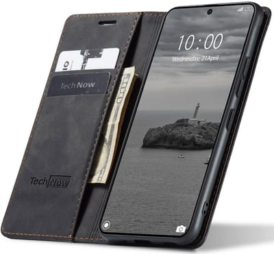 Hoesje geschikt voor Realme GT 7 Pro - Book Case Leer Slimline Zwart
