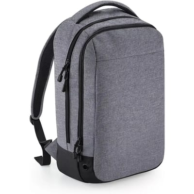 BagBase Athleisure Sports Backpack BG545 - GREY MARL/BLACK - 30 x 50 x 18 cm