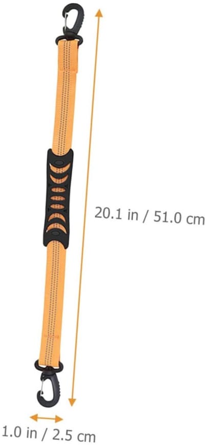 2-pack - Rolschaats draaghaakriem - Nylon band voor skischoenen en schaatsen - Rolschaats draagriem - Compact en draagbaar - Oranje