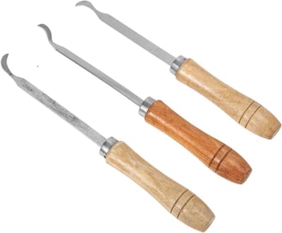 Reinigingsset Keuken - Schraper Tool - Vuil Verwijderen - Multifunctioneel Ontwerp - 3 Stuks - Houtkleur