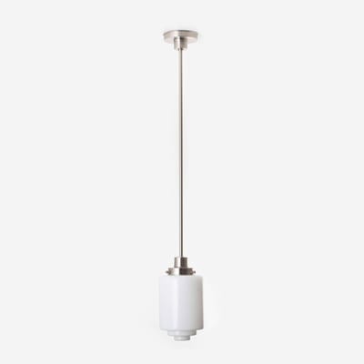 Hanglamp Getrapte Cilinder Medium 20's Matnikkel - Art Deco Trade
