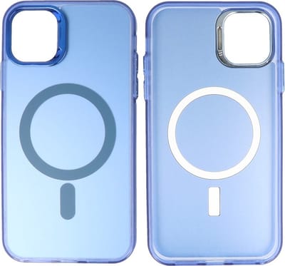 Magsafe Hoesje Geschikt voor de iPhone 11 - Magnetic Fashion Backcover Telefoonhoesje - Navy