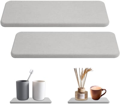 Dailygoods- Diatomietonderzetters Super Absorberend - Onderzetters voor Glazen - Onderzetters voor Pannen - Diatomeeënaarde Dienblad - Sneldrogend - Hygiënisch en Gemakkelijk Schoon te Maken - Onderzetter