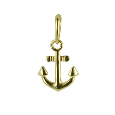 New Bling 9NBSAM-G190112 Gouden Hangertje - Dames - Anker - 11 x 8 mm - 14 Karaat - Bedel - Goud